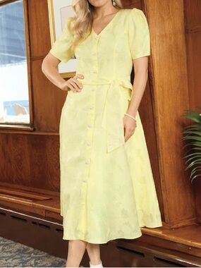 Midnight Velvet Dempsey Belted A-Line Dress